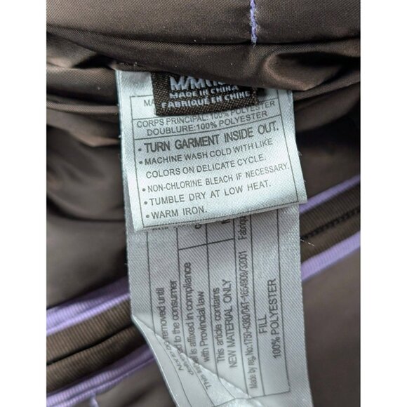 Ariat Girls Medium Reversible Vest Full Zip Equestrian Horse Print Brown Purple - Picture 5 of 5